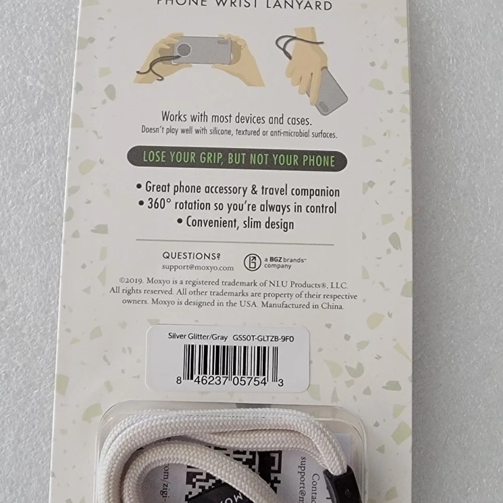 Silver Phone Grip Lanyard